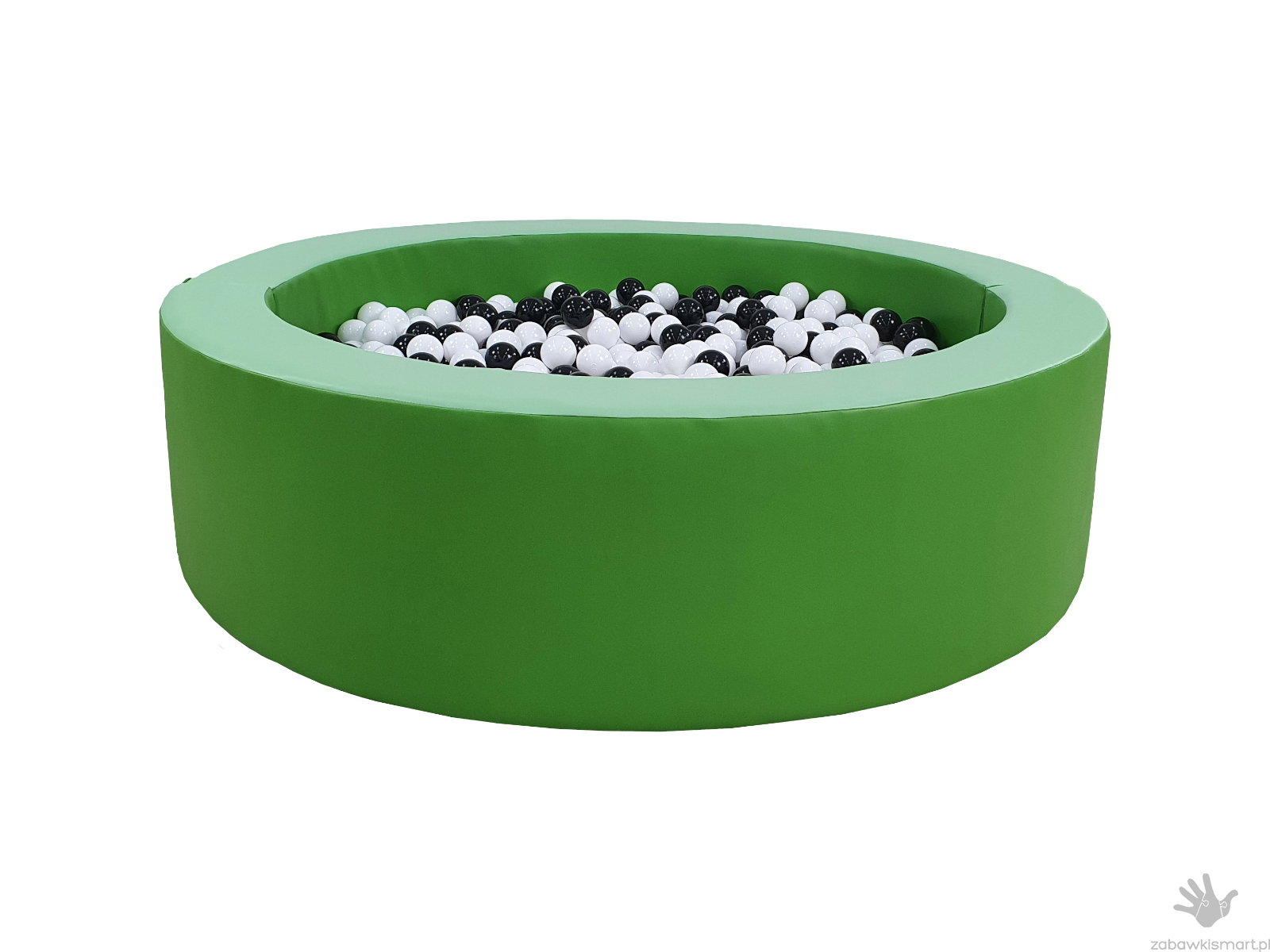 Basen suchy okrągły z ekoskóry z piłeczkami (Ø 148 cm) - obrazek 7