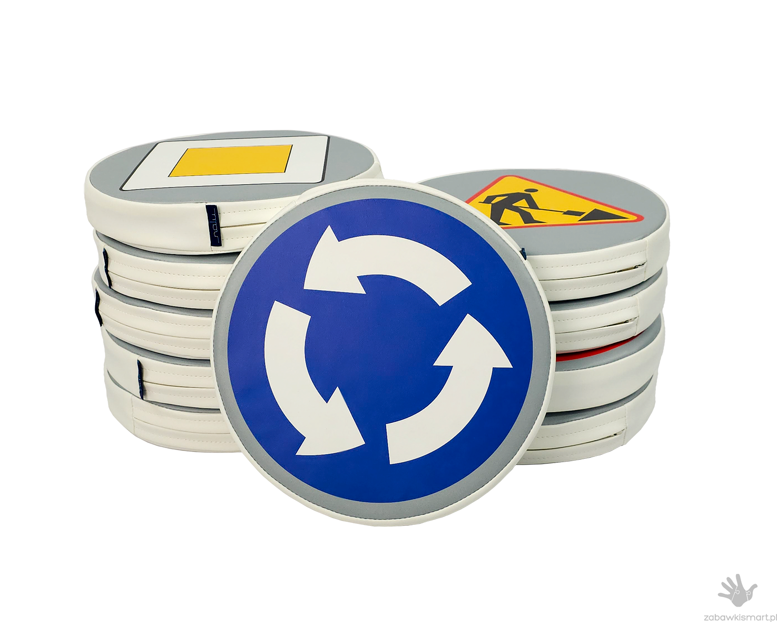 Piankowe poduszki do siedzenia- Znaki drogowe 1 (zestaw 10 szt.) - obrazek 2