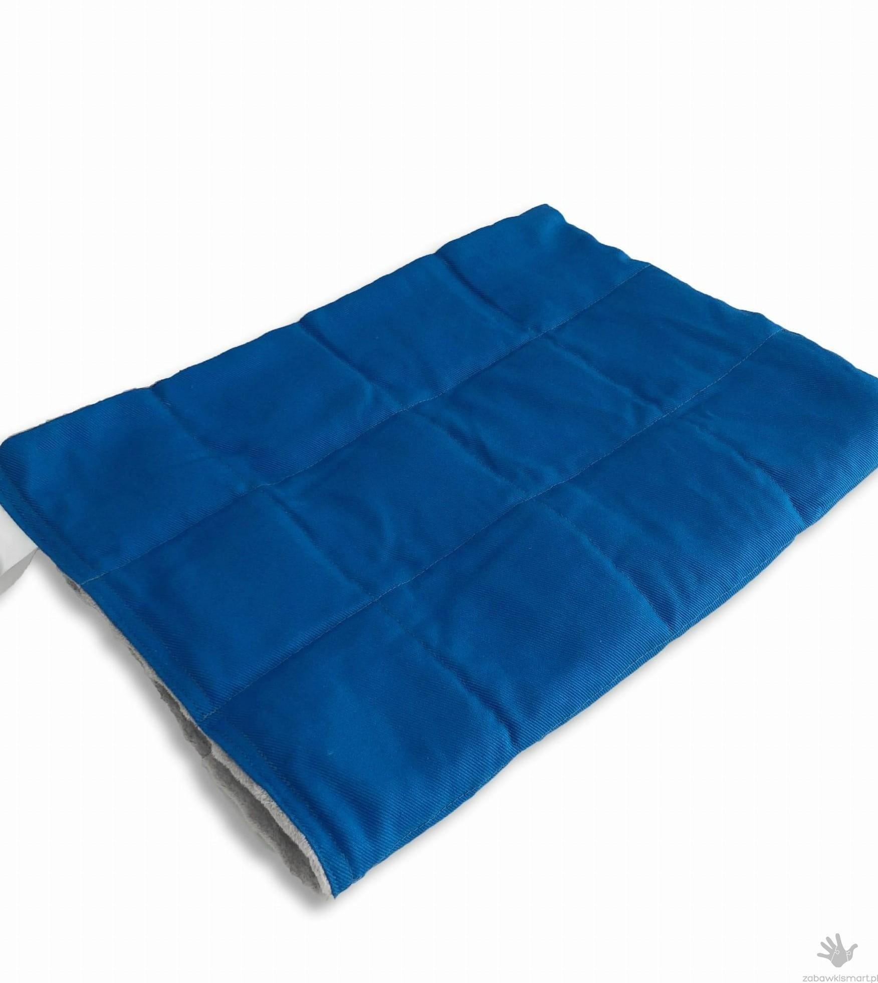 Kocyk- Obciążony ELEGANT niebieski 100 x 135 cm (wypełnienie- żwirek naturalny)