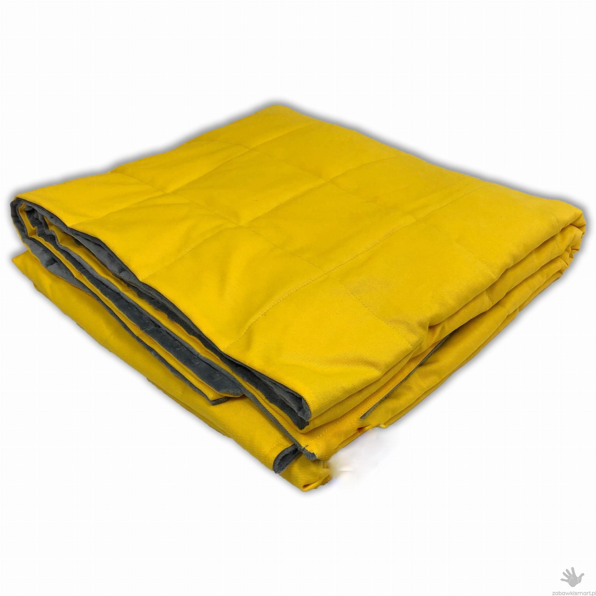 Kocyk- Obciążony ELEGANT żółty 120 x 180 (wypełnienie- granulat szklany)