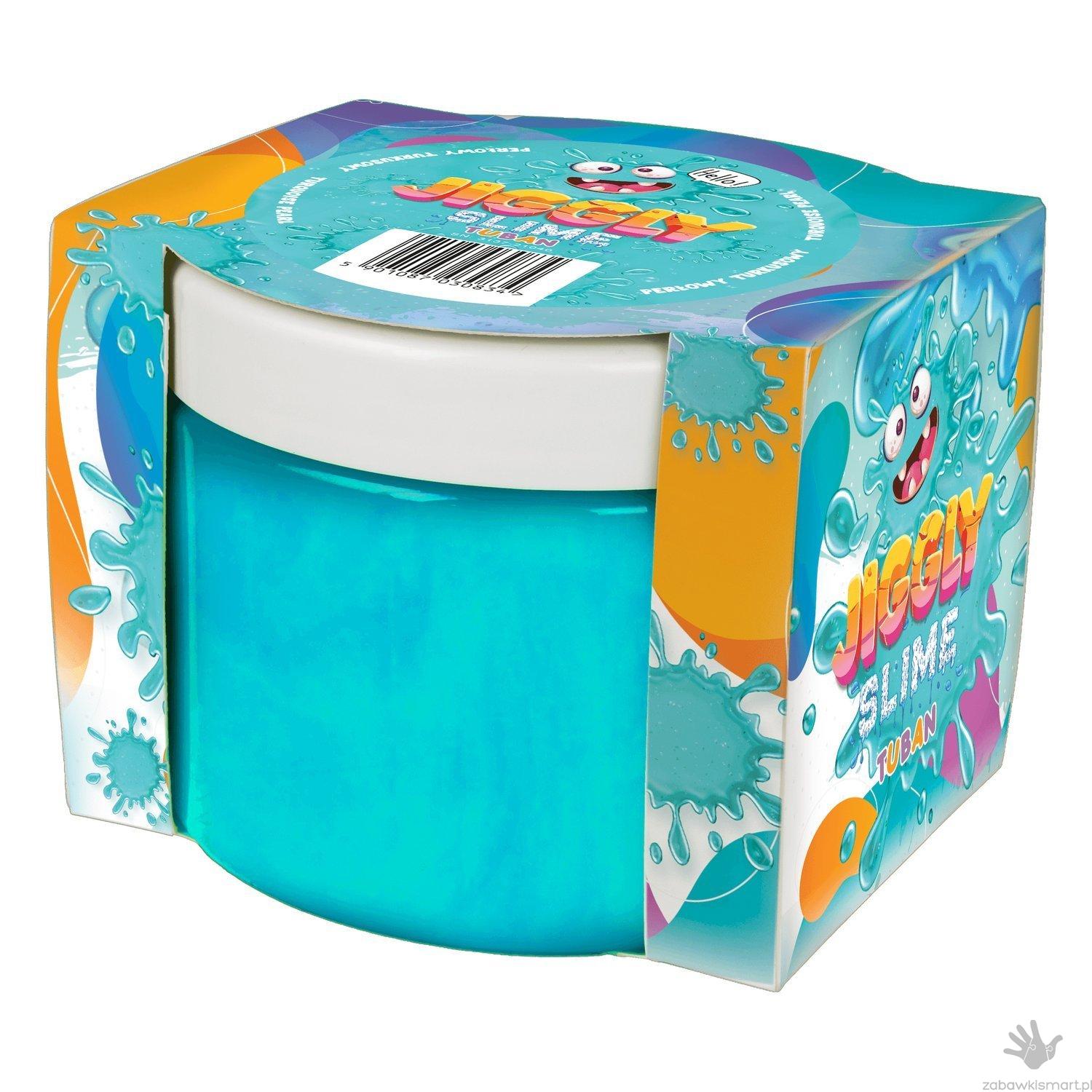 JIGGLY SLIME TUBAN- turkusowy perłowy 500g