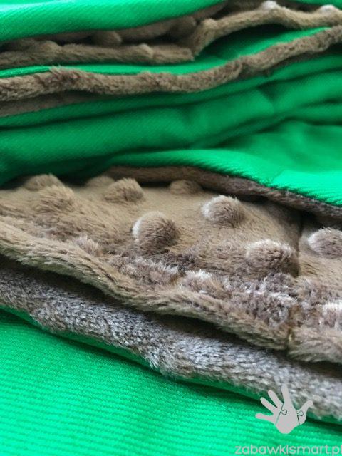 Kocyk- Obciążony ELEGANT zielony 100 x 150 cm (wypełnienie-żwirek naturalny)