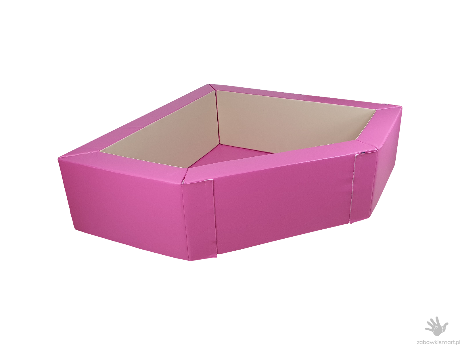 Basen narożny bez piłeczek (200x200x60 cm)- ekoskóra