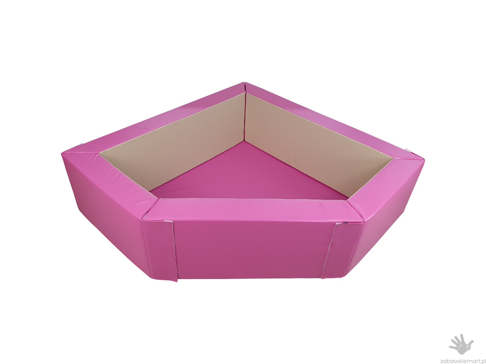 Basen narożny bez piłeczek (200x200x60 cm)- ekoskóra - obrazek 2