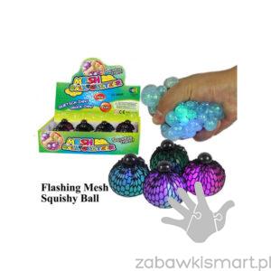 Gniotek w siatce świecący, brokatowy- mały