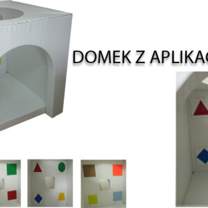 Domek sensoryczny z aplikacjami (120x120x120 cm)