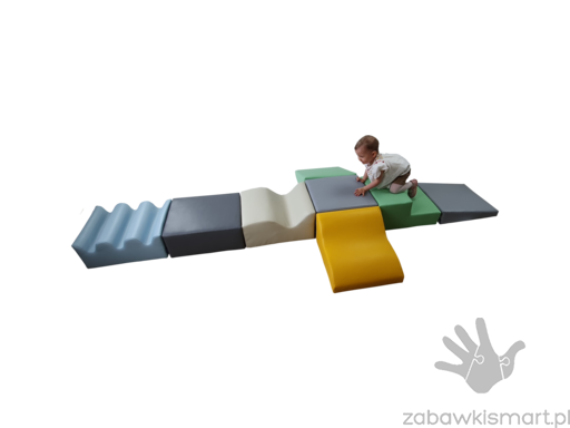 Tor przeszkód Malucha- kształtki rehabilitacyjne