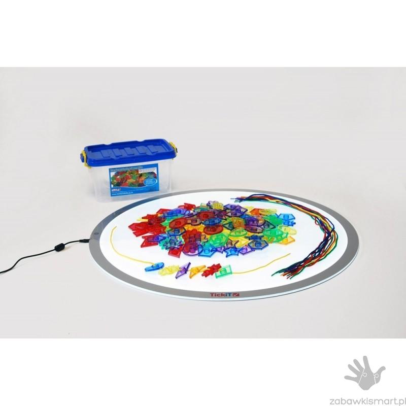 Zestaw przezroczystych figur do przewlekania- TickiT - obrazek 2