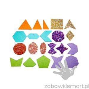 Błyszczące kształty z brokatem- TickiT