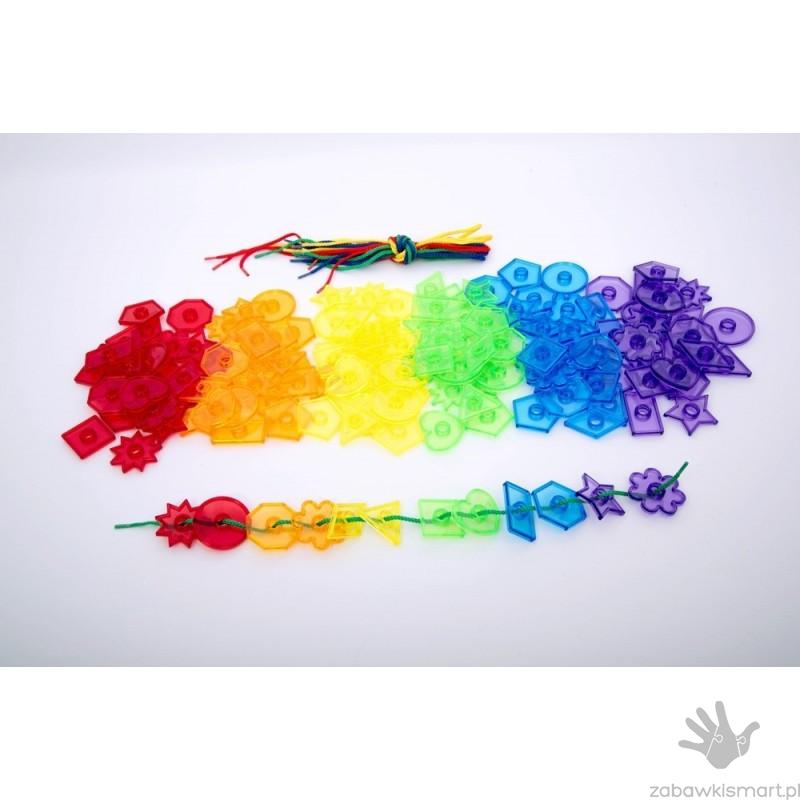 Zestaw przezroczystych figur do przewlekania- TickiT - obrazek 3