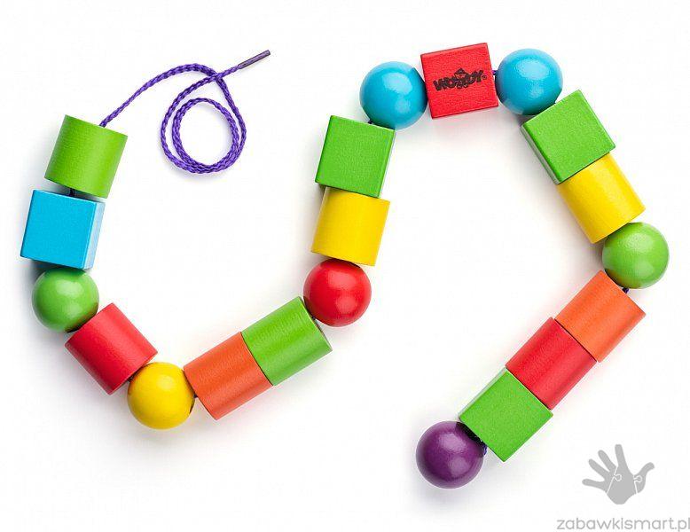 Duże korale do nawlekania- Woody (60 elementów) - obrazek 2