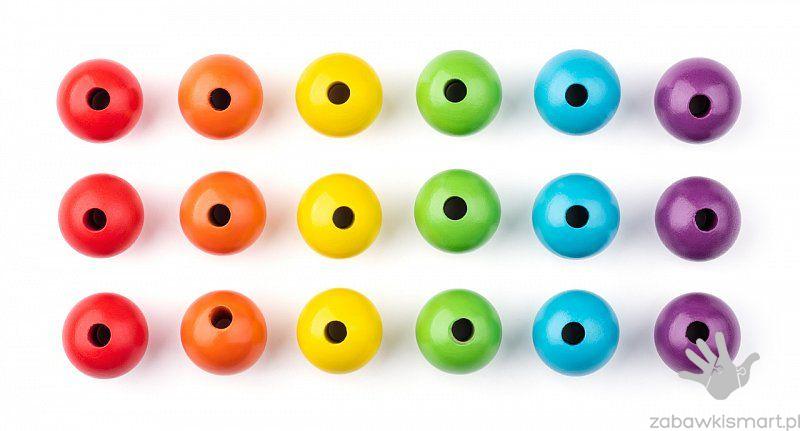 Duże korale do nawlekania- Woody (60 elementów) - obrazek 5