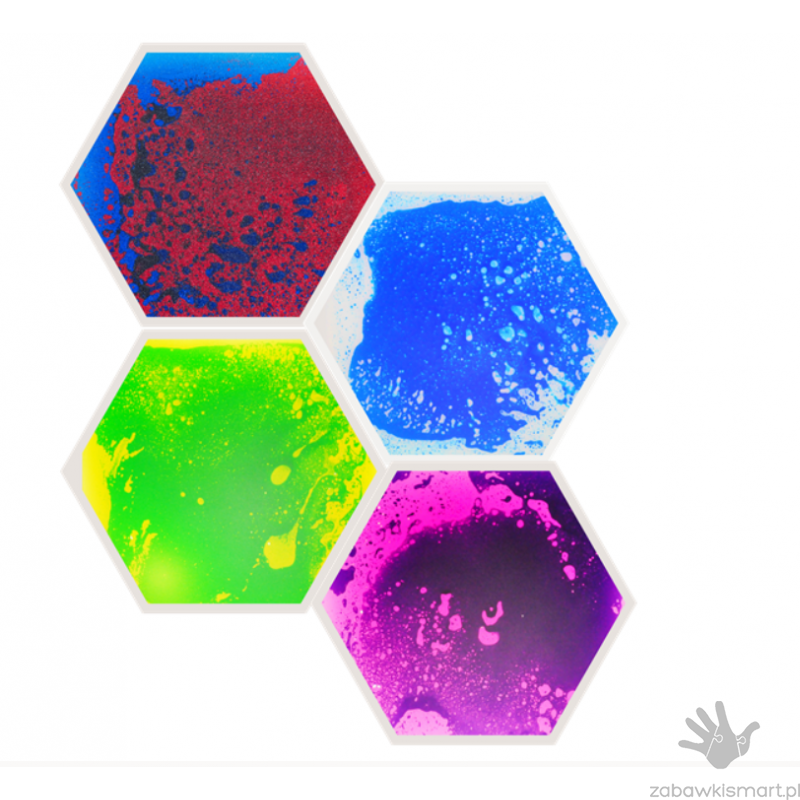 Sensoryczne płytki podłogowe- zestaw 4 szt. (sześciokąty)