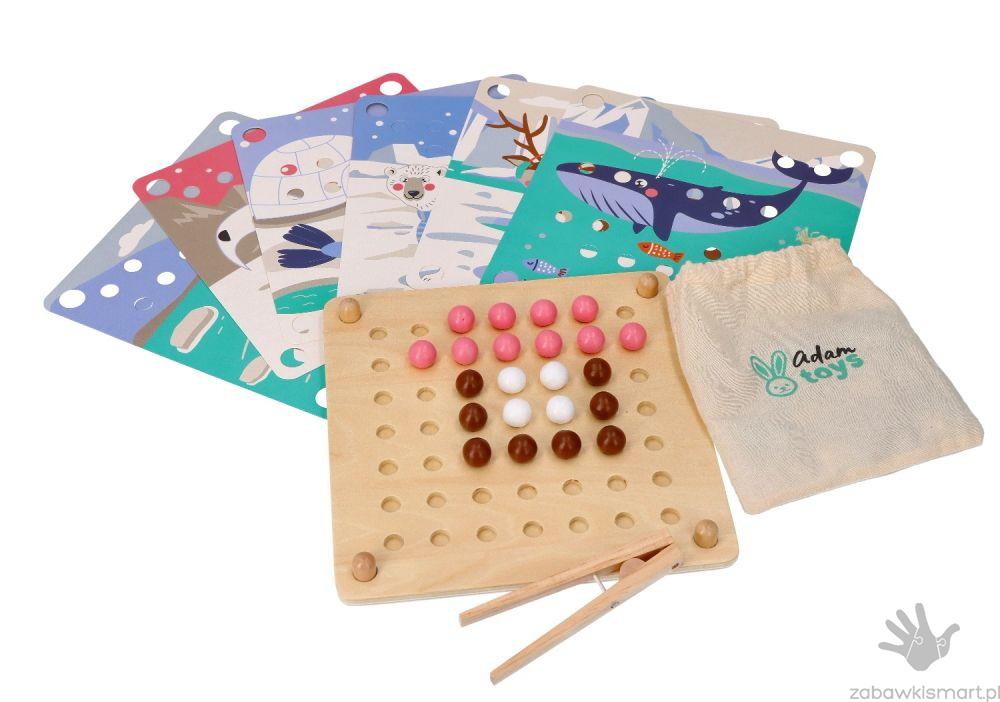 Układanka z kuleczkami Adam Toys- ZŁAP I UŁÓŻ ZWIERZĘTA ARKTYKI - obrazek 3
