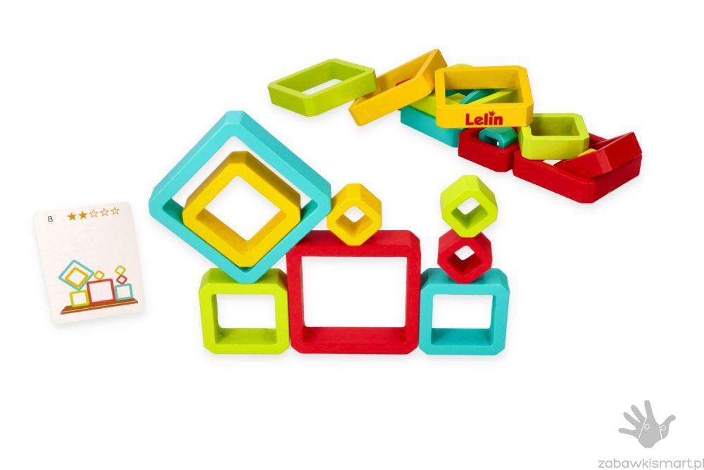 Układanka balansująca- geometryczna (Lelin) - obrazek 2