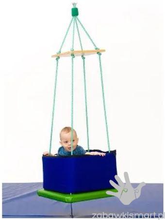 Huśtawka terapeutyczna z zabezpieczeniem- mała (obicie sztuczna skóra) - obrazek 2