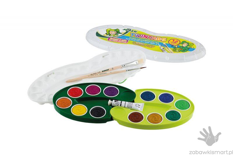 Farby z paletą do mieszania- zestaw Jolly