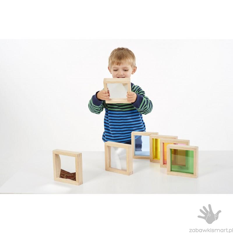 Tęczowe klocki TickiT- kwadraty