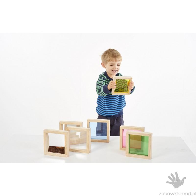 Tęczowe klocki TickiT- kwadraty - obrazek 3