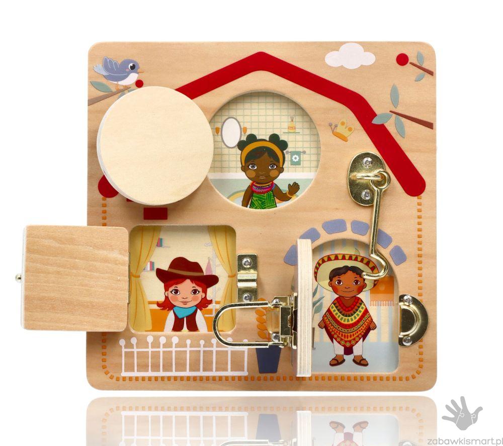 Tablica z zamknięciami Adam Toys- Dzieci świata - obrazek 3