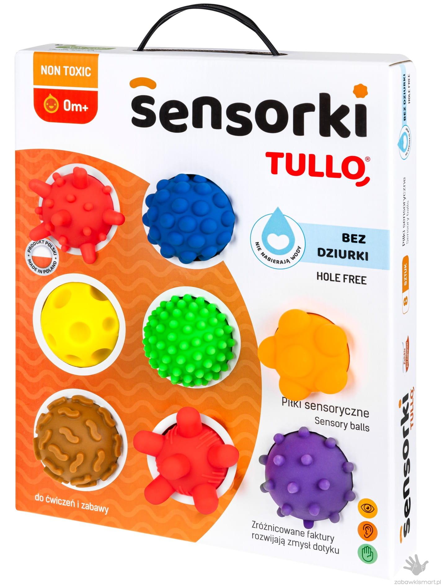 Sensoryczne piłki Tullo Sensorki- 8 szt.