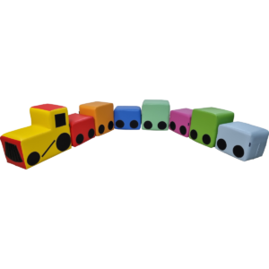 Zestaw kształtek rehabilitacyjnych- Kolorowy pociąg (8 elementów)