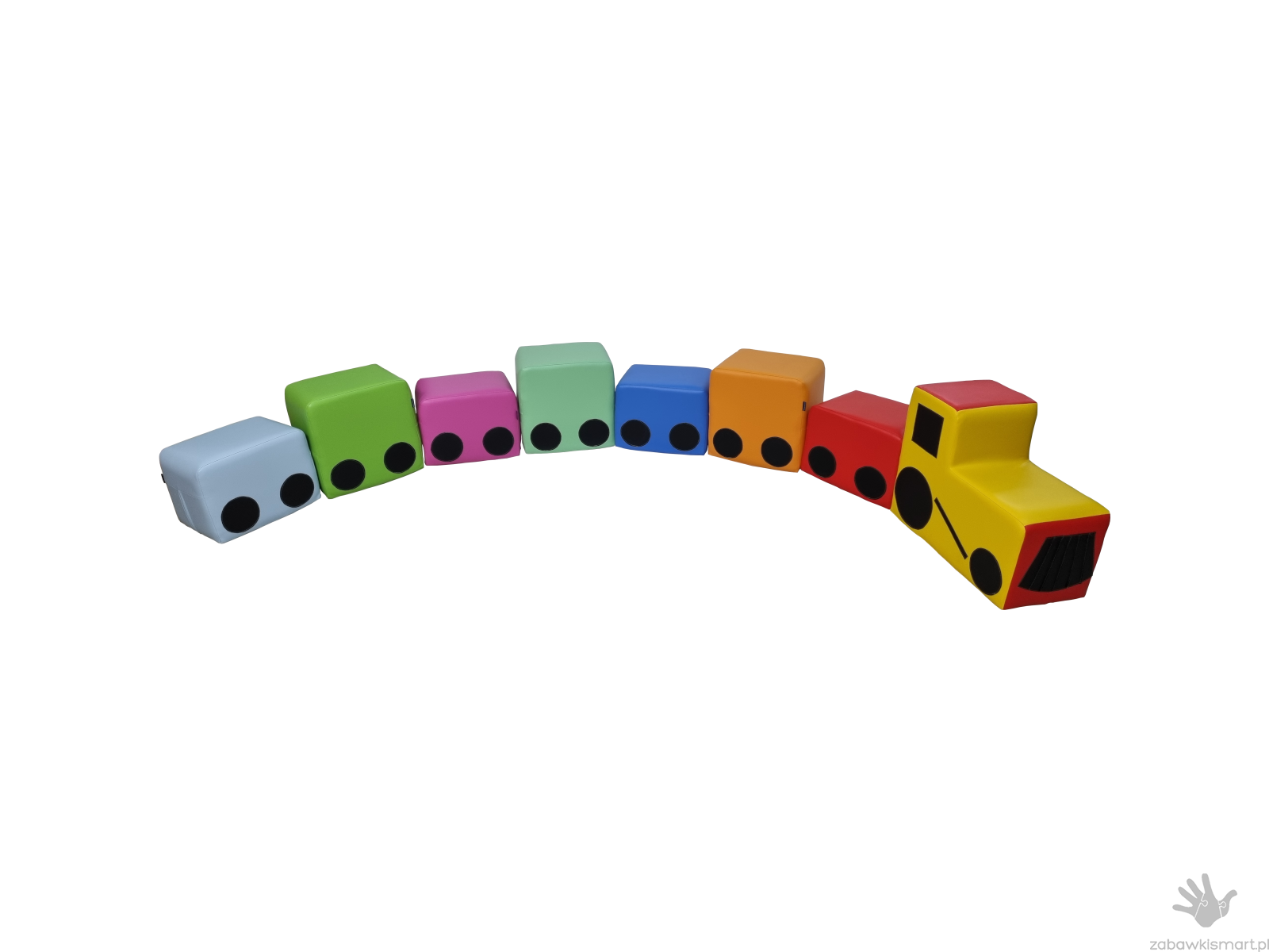 Zestaw kształtek rehabilitacyjnych- Kolorowy pociąg (8 elementów) - obrazek 2