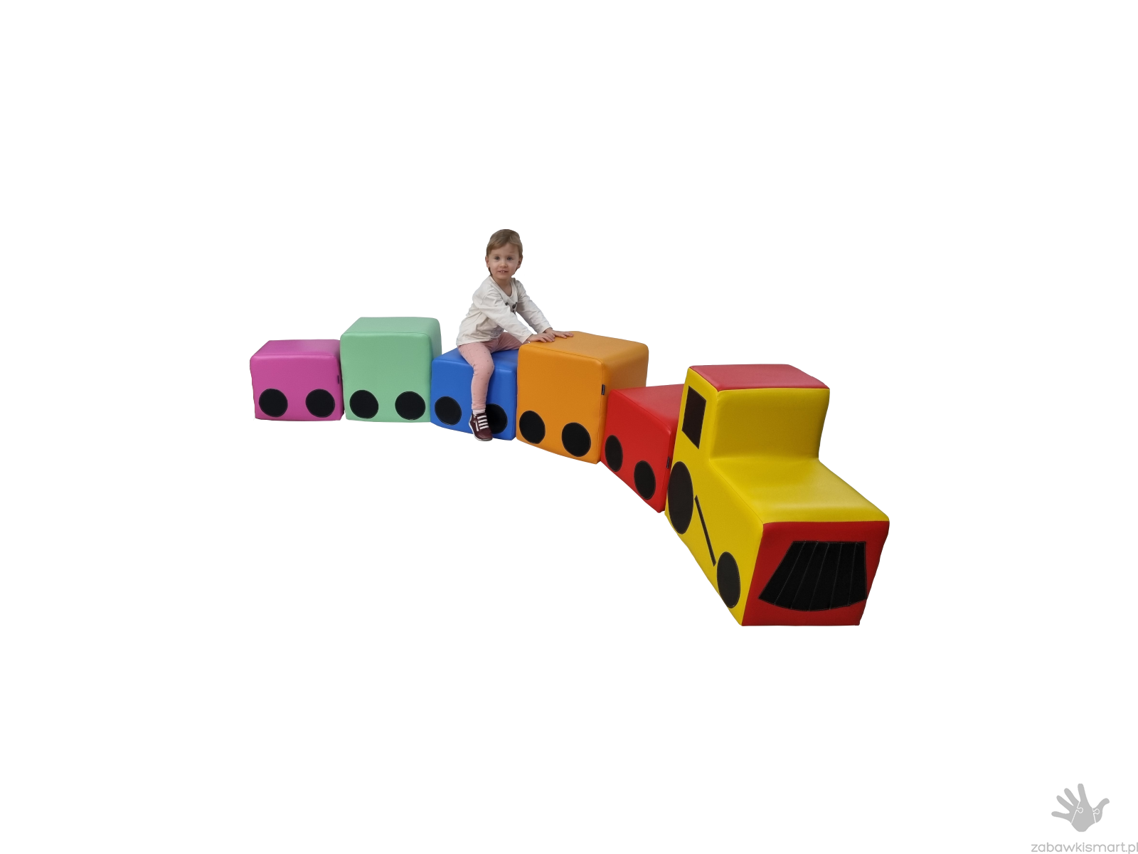 Zestaw kształtek rehabilitacyjnych- Kolorowy pociąg (6 elementów)