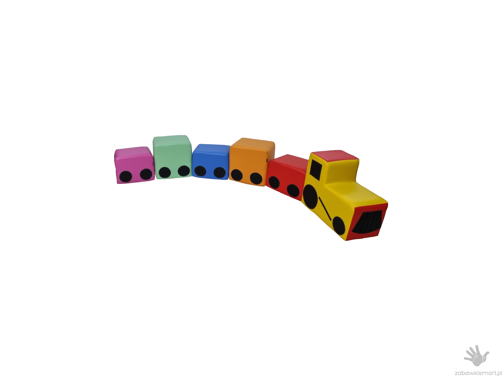 Zestaw kształtek rehabilitacyjnych- Kolorowy pociąg (6 elementów) - obrazek 2