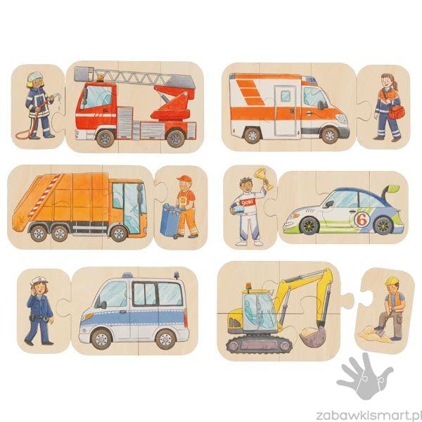 Pojazdy oraz ich kierowcy- puzzle GOKI
