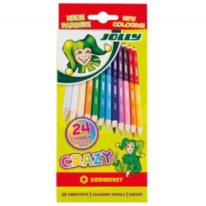 Kredki dwustronne Crazy Jolly- 24 kolory