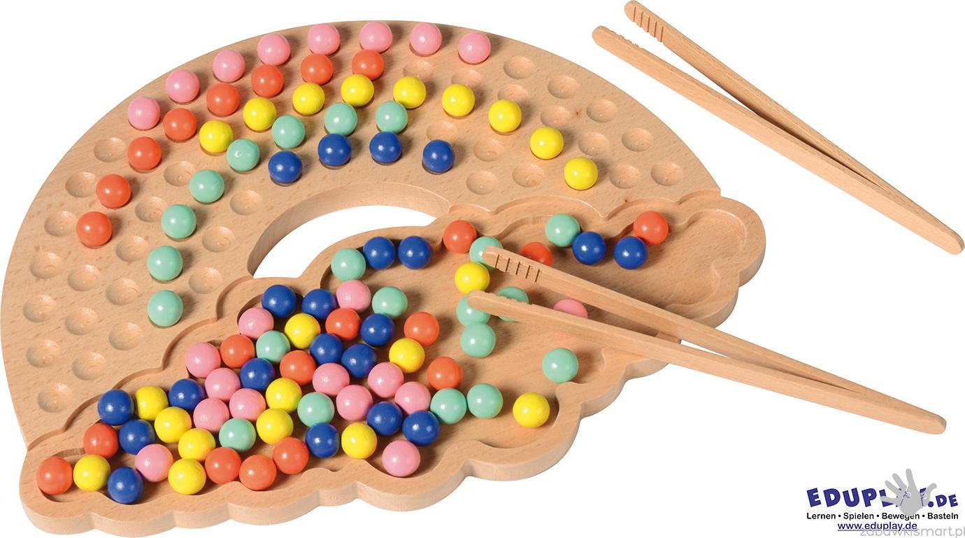 Drewniana gra Eduplay- Tęczowe kulki