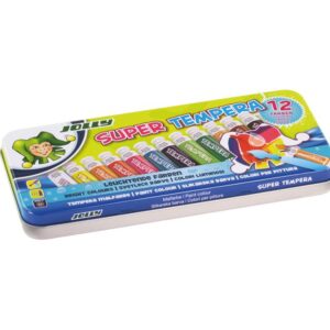 Farby tempera Jolly w metalowym pudełku- 12 kolorów