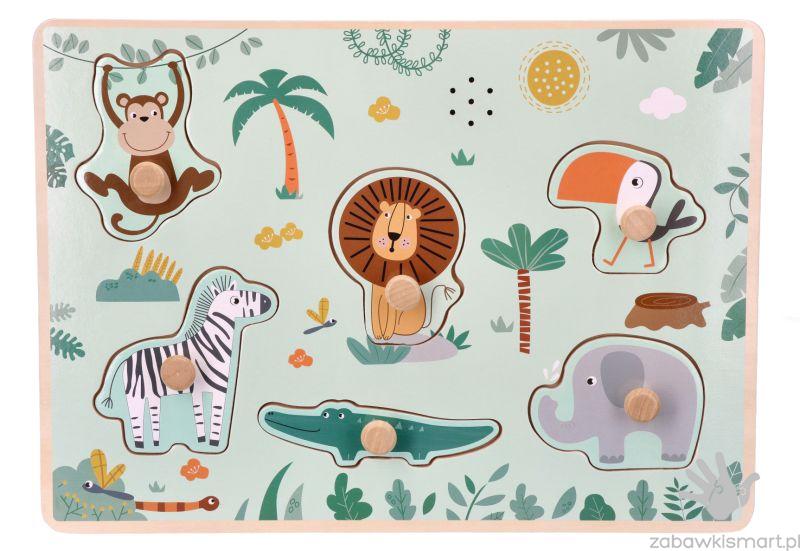 Puzzle z dźwiękiem Adam Toys- Safari