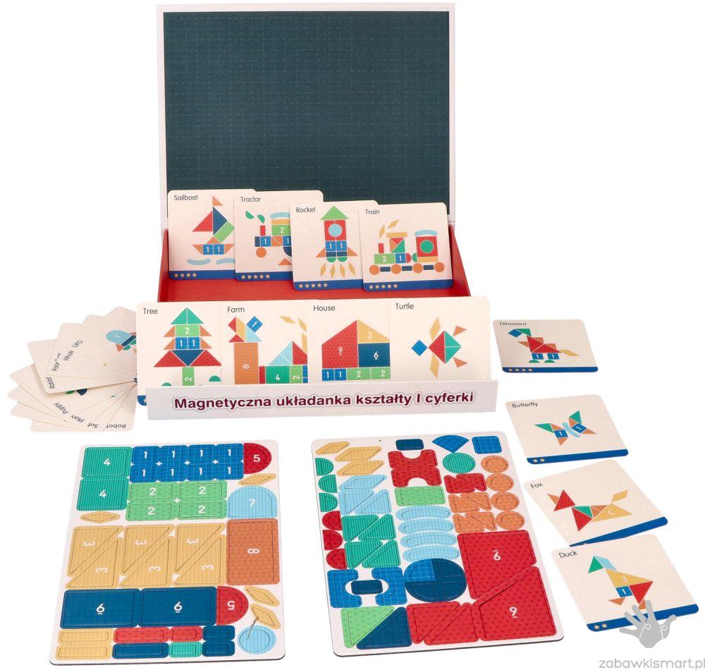 Układanka magnetyczna kształty i cyferki- Adam Toys - obrazek 3