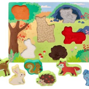 Puzzle dotykowe Adam Toys- układanka 3D- Zwierzęta z lasu