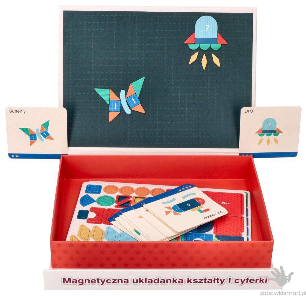 Układanka magnetyczna kształty i cyferki- Adam Toys - obrazek 4