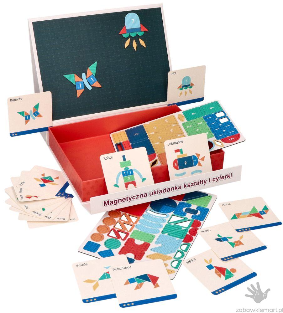 Układanka magnetyczna kształty i cyferki- Adam Toys