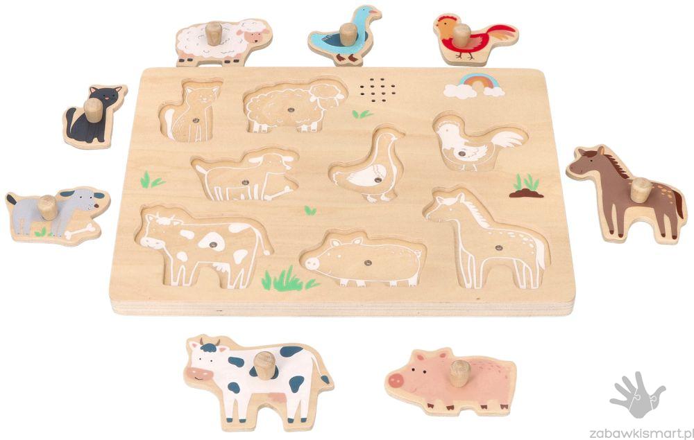 Puzzle z dźwiękiem Adam Toys- Farma - obrazek 2