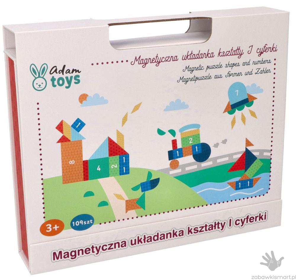 Układanka magnetyczna kształty i cyferki- Adam Toys - obrazek 6
