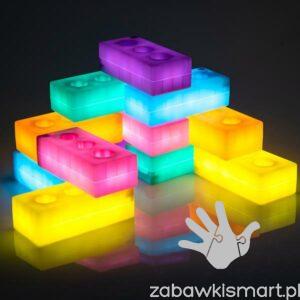 Świecące klocki budowlane TTS- zestaw 12 sztuk