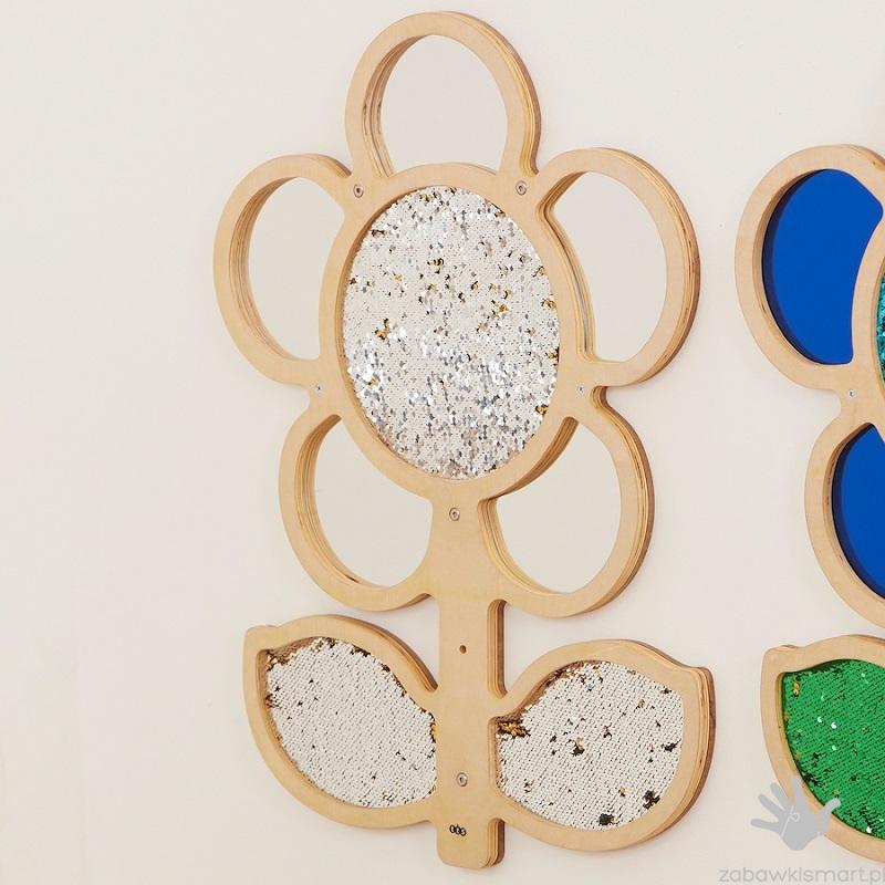 Sensoryczny panel ścienny (cekinowo- lustrzany) TTS- Stokrotka - obrazek 2