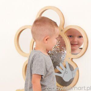 Sensoryczny panel ścienny (cekinowo- lustrzany) TTS- Stokrotka