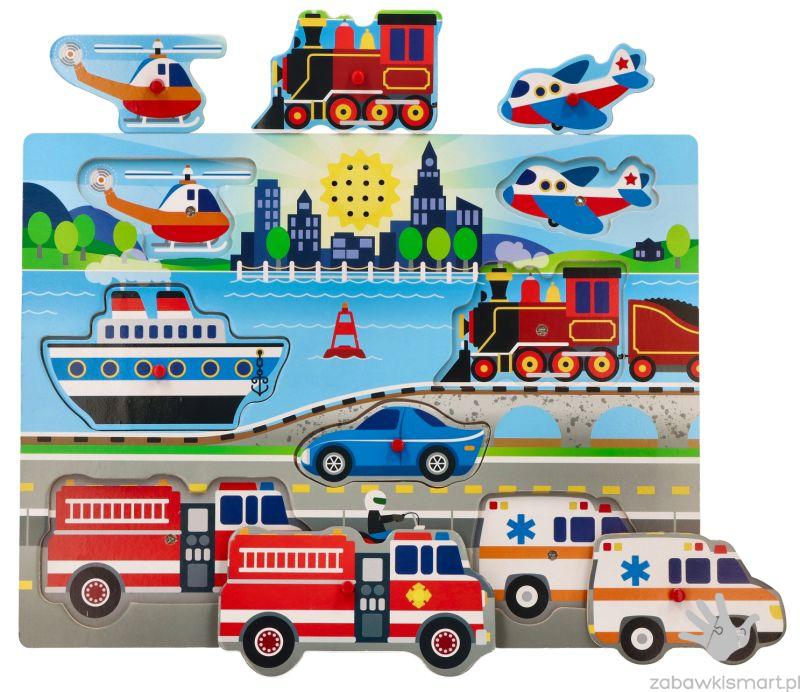 Puzzle dźwiękowe Melissa & Doug- Pojazdy - obrazek 3