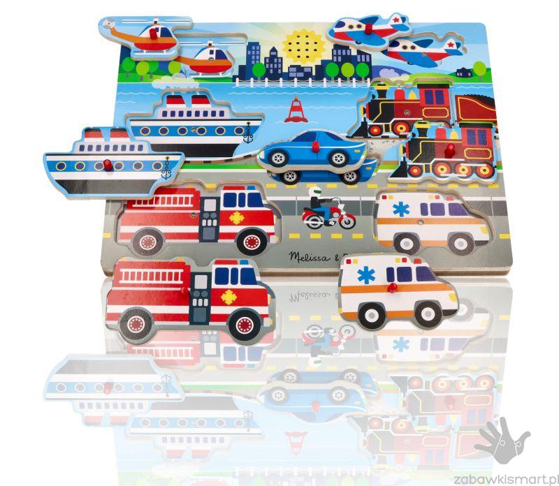 Puzzle dźwiękowe Melissa & Doug- Pojazdy - obrazek 2