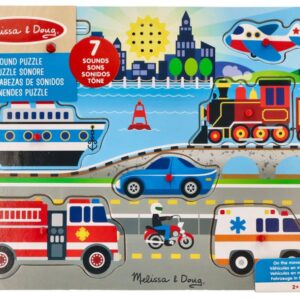 Puzzle dźwiękowe Melissa & Doug- Pojazdy