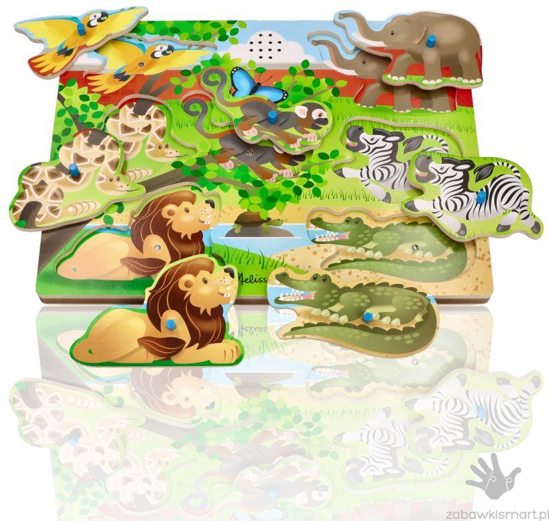 Puzzle dźwiękowe Melissa & Doug- Zwierzęta z ZOO - obrazek 2