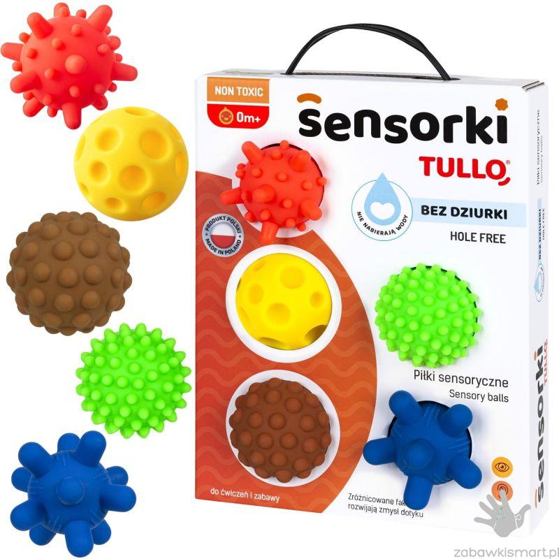 Sensoryczne piłki Tullo Sensorki- 5 szt.