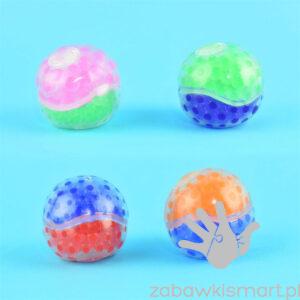 Piłka- gniotek dwukolorowy z kuleczkami 6 cm (Robetoy)