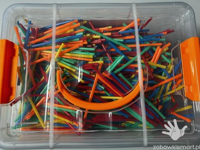 Klocki konstrukcyjne przestrzenne- elastyczne słomki z łącznikami (1200 szt.) - obrazek 2